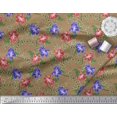 thumbnail image 3 of Soimoi Polyester Crepe Fabric Leaves & Azalea Floral Print Fabric by Yard 42 Inch Wide, 3 of 3
