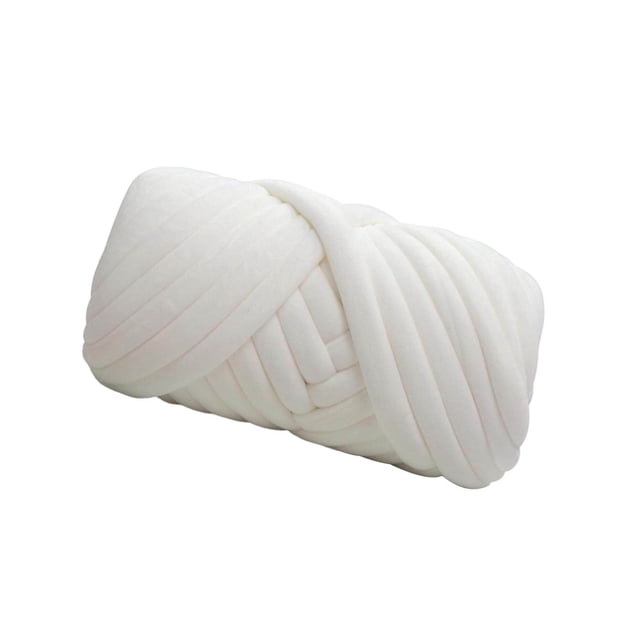 Chunky Yarn Knitting Arm Knit Soft Arm Knit Yarn Yarn 250G for DIY Rug Making Sweaters White