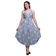 thumbnail image 1 of Bimba Robe de Plage Bohème Midi Sans Manches Imprimée Florale pour Femmes - Petite, 1 of 1