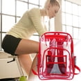 thumbnail image 1 of Clear PVC Stadium Backpack with Large Laptop Compartment 1 Count, 1 of 3