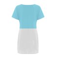 thumbnail image 4 of Lolmot Robe Décontractée pour Femmes à Blocs de Couleur Imprimée à Manches Courtes et à Col Rond, 4 of 5