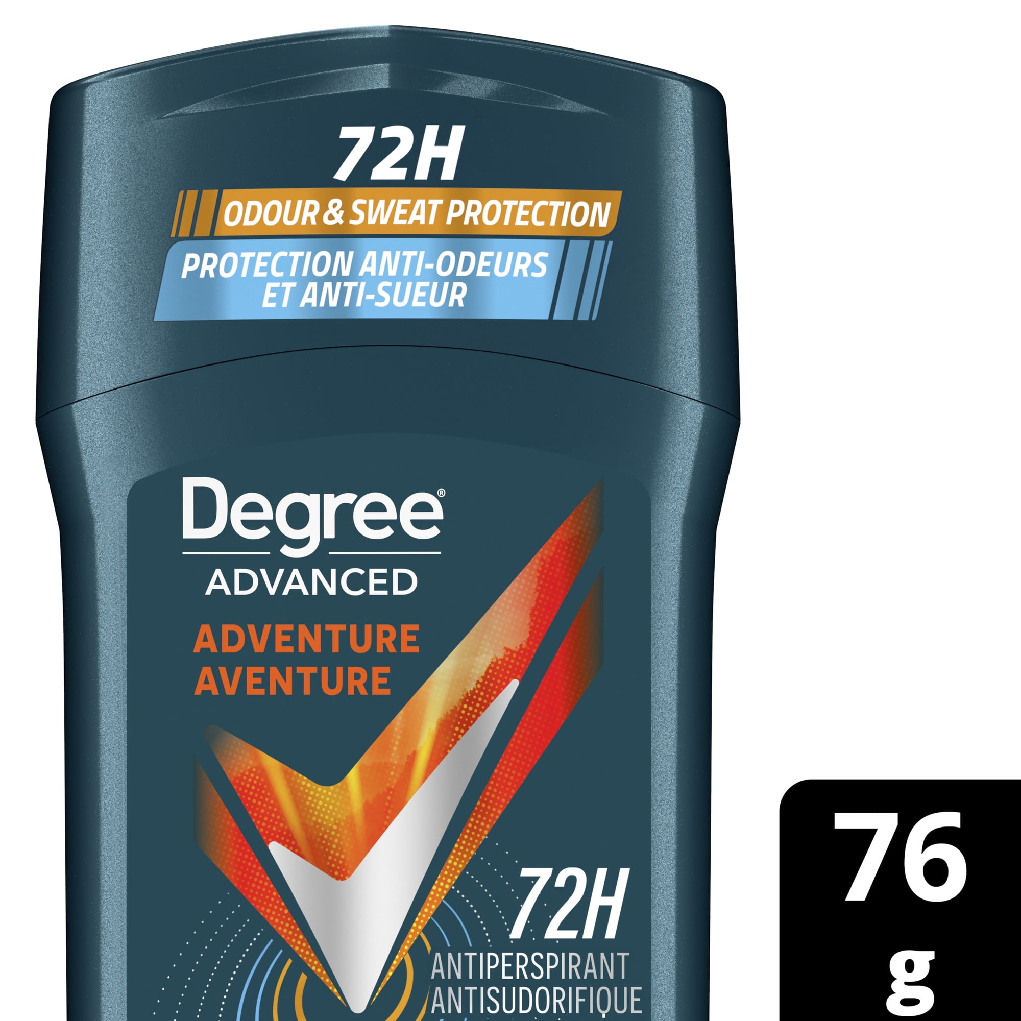 Degree Men Avancé Antisudorifique en Bâton Protection 72 H Aventure, 76 g