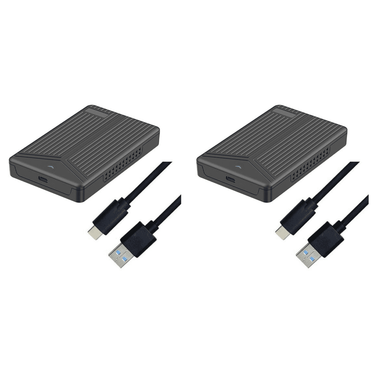 2X USB 3.1 Mobile Box 2.5 Inch SATA Box SSD Enclosure Support 15mm Hard Drive for Computer Notebook
