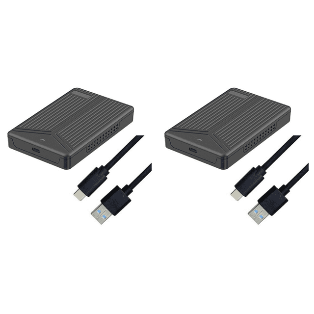 2X USB 3.1 Mobile Box 2.5 Inch SATA Box SSD Enclosure Support 15mm Hard Drive for Computer Notebook