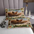 thumbnail image 3 of Erosebridal Safari Pheasant Coverlet Set King,Aztec Tribal Bedding Set,Jungle Bedroom Decor,Ultra Soft,3 Pieces, 3 of 5