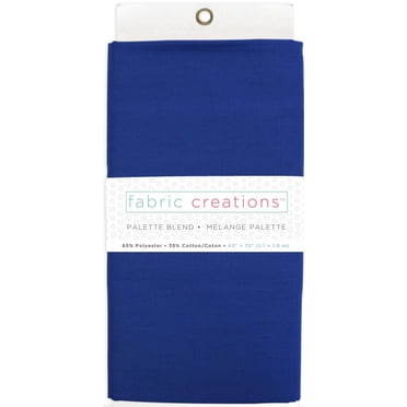 FABRIC CREATIONS 65/35 Polycotton Pre-Cut Fabric, Blue, 1.83 × 1.07 m (2 × 1.17 yd), Royal