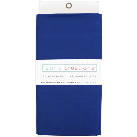 FABRIC CREATIONS 65/35 Polycotton Pre-Cut Fabric, Blue, 1.83 × 1.07 m (2 × 1.17 yd), Royal