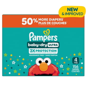 Pampers Baby Dry Ultra Diapers, Size 4 (22-37 lbs), Absorbent Disposable Diapers