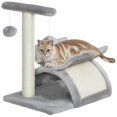 thumbnail image 1 of PawHut 17" Small Cat Tree, Cat Tower with Rotatable Top Pole, Light Grey, 1 of 10