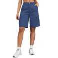 thumbnail image 1 of Fsgntruao Womens Casual Cargo Shorts Multi Pockets Button Fly Work Shorts Breathable Summer Outdoor Shorts, 1 of 7