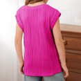 thumbnail image 4 of Timegard Toddler Girls Clothes Cap Sleeve Texture Loose Comfy Top Blouse Solid Color Casual Summer, 4 of 8