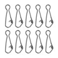 thumbnail image 1 of Unique Bargains 41Lbs Stainless Steel Fishing Snaps Swivels Clips Quick Change Black 150 Pack, 1 of 6