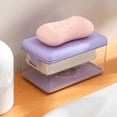 thumbnail image 2 of Meitianfacai Transparent Soapbar Drainer Container Portable Soapbar Case Soapbar Dish Container Laundry Soapbar Container Soapbar Container with Lid Roller Foaming Brush, 2 of 7