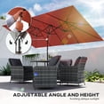 thumbnail image 4 of Outsunny 10ft Double-sided Patio Umbrella with Tilt, Adjustable Height, Red, 4 of 10