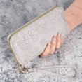 thumbnail image 1 of Gspmoly Womens Wallet Small, Women's Long Style With Hanging Rope Multifunctional Zipper Multiple Card Slots Printed Zipper Change Wallet Cute Wallet Gray Free Size, 1 of 4