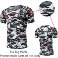 thumbnail image 4 of Chandail de Compression Rembourré Haut Protecteur Côtes Protecteur de Poitrine pour Rugby Football Paintball Baseball Basketball, 4 of 6
