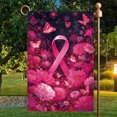 thumbnail image 4 of Chanana Breast Cancer Awareness Garden Flag Double Sided Outdoor Breast Cancer Pink Ribbon Butterfly Decorations Support Peace Hope Power Faith Holiday Small Yard Outdoor Decoration 12 X 18 In, 4 of 6