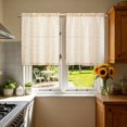 thumbnail image 1 of 2D Printed Kitchen Short Curtains 137 x 45 cm Half Window Washable Polyester Waterproof Light Filtering Pair for Cafe Home, 1 of 5