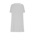 thumbnail image 4 of Peignoir Femme à Fermeture Éclair devant, Manches Longues, Rayé, Robe de Chambre Zippée Courte avec Poches, Gris, M, 4 of 5