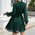 thumbnail image 4 of TopLLC Longues Robe à Manches à Col Rond Femme Mode Robe à Taille Ajustée Robe à Manches Longues Robe de Couleur Unie Robe Femme, 4 of 5
