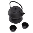 thumbnail image 3 of Cast Iron Tea Kettle, Energy Saving Cast Iron Kettle With Cups Warmer Strainer Mat For Office, 3 of 8