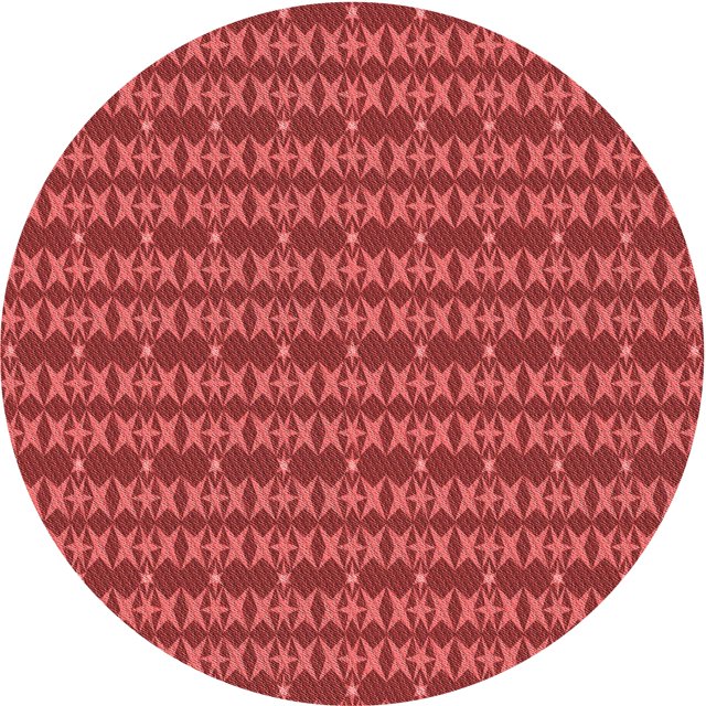 Ahgly Company Tapis d'Intérieur Ronds Transitionnels Rouges Lavables à la Machine, 5 Pieds Rond