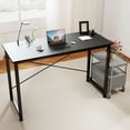 thumbnail image 2 of edx 47 inch Small Computer Writing Desk, Sturdy Workstation Game Table for Adult, Black, 2 of 7