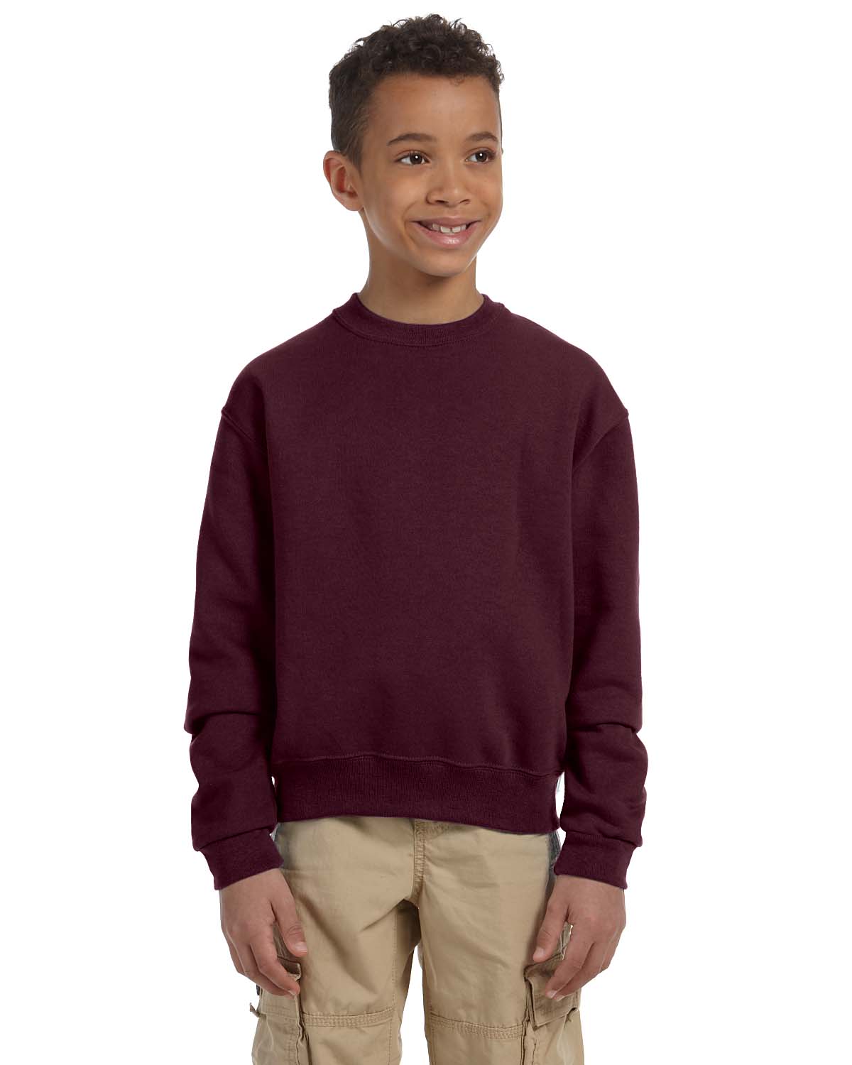 Jerzees Big Boy's NuBlend Seamless Ribbed Crewneck Sweatshirt, Style 562B