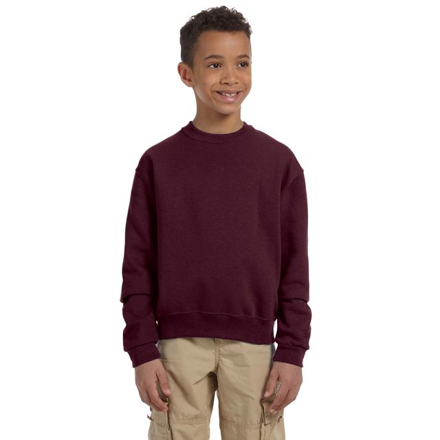 Jerzees Big Boy's NuBlend Seamless Ribbed Crewneck Sweatshirt, Style 562B