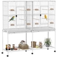 thumbnail image 1 of PawHut 64" Extra Large Bird Cage, Rolling Metal Parrot Cage, White, 1 of 10