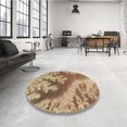 thumbnail image 4 of Ahgly Company Tapis d'Intérieur Lavable en Machine Carré Marron Selle, 6 Pieds Carré, 4 of 7