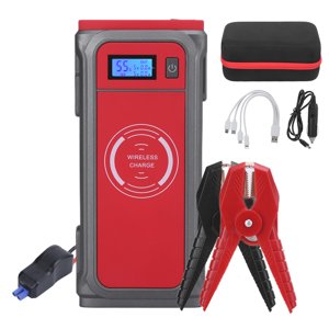 32000mAh Démarreur de saut de voiture double USB Banque de puissance d'urgence charge rapide multifonctionnel 850A 12V