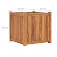thumbnail image 4 of vidaXL Raised Bed 50x50x50 cm Solid Teak Wood, 4 of 4