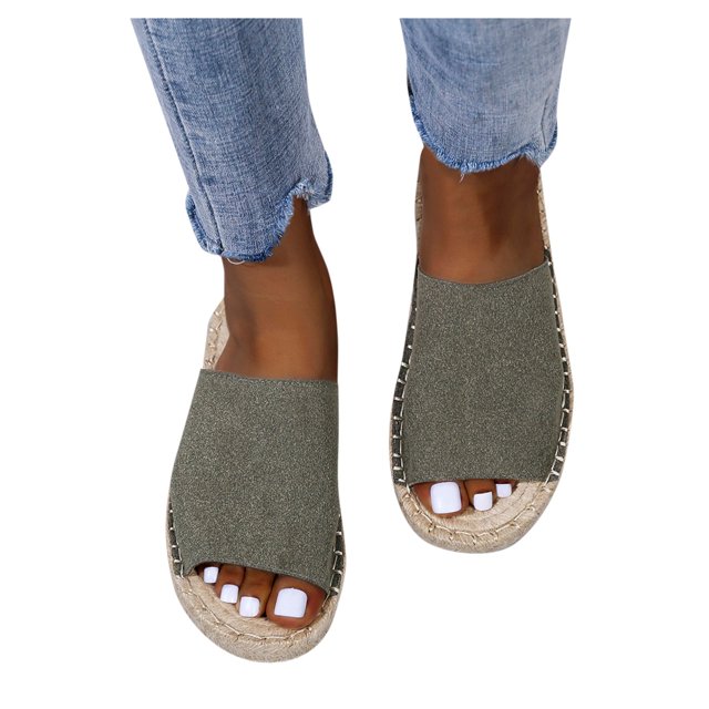 LEEy-World Pantoufles pour Femmes Mode Printemps et Été Pantoufles pour Femmes à Semelle Plate Bout Rond Ajourées Pantoufles Pliables pour Femmes avec Pochette