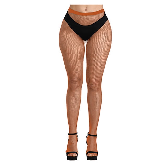 Langgg 1 Paire Collants à Bretelles à la Mode Chaussettes Design Trou Saint-Valentin Attrayants Confortables au Toucher Collants Résille Robe Caramel