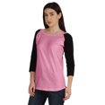 thumbnail image 4 of Inkmeso Womens Color Block Raglan Quarter Sleeve TShirt Baseball Tee Casual Sports Jersey Top, 4 of 8