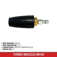 thumbnail image 2 of Buse Turbo à Connexion Rapide, pour Nettoyeurs Haute Pression à Gaz 3,600 PSI Max 80143, 2 of 4