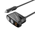 thumbnail image 2 of Decodeary Quick Charge 30 Car Cigarette Lighter Adapter With Safety Features Cigarette Lighter Splitter black 1Set, 2 of 6