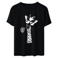thumbnail image 3 of Birdeem Femmes Filles Grande Taille T-Shirts Imprimés Manches Courtes Col Rond T-Shirt Blouse Hauts, 3 of 6