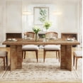thumbnail image 3 of Fnova 63" Rectangular Modern Dining Table, Wooden Modern Kitchen Table for 6 People for Dining Room, Light Brown (Chairs Not Included), 3 of 15