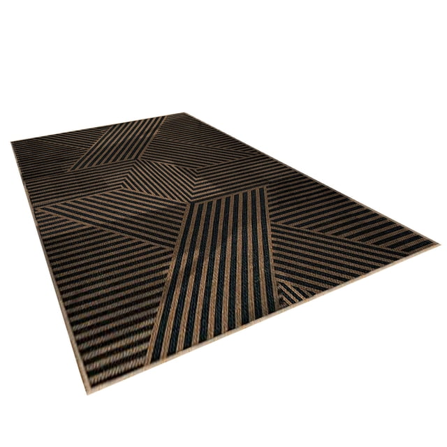Tapis de Porte avant Intérieur pour Entrée en Polyester Lavable, Piège à Boue, Tapis de Sol Décoratif pour Entrée Arrière. le Tapis Mesure 19,68 X 31,49 Pouces et Présente un design Moderne à Rayures dans des Tons Neutres, Alliant Fonctionnalité et style Contemporain. Fabriqué en Polyester durable avec un Endos en spandex, Il Est Très Absorbant et Idéal pour les Zones à Fort Passage, Gardant les Planchers Propres en Emprisonnant la Saleté et l'Humidité. Convient aux Salons, Chambres et Entrées de Salle de Bain.