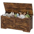 thumbnail image 3 of BeesClover Coffre de Rangement, Banc de Rangement avec Charnière de Sécurité, Coffre de Rangement en Bois, Coffre de Rangement à Couvercle Rabattable pour Couvertures, Banc de Rangement pour Entrée, Salon, Chambre, 3 of 9