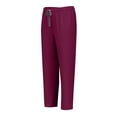 thumbnail image 3 of GreatBaby Ladies' Solid Color Pocket Stretch Nurse Work Clothes Spring Summer Lightweight Breathable Loose Hand Washing Clothes Set(Wine,M), 3 of 8