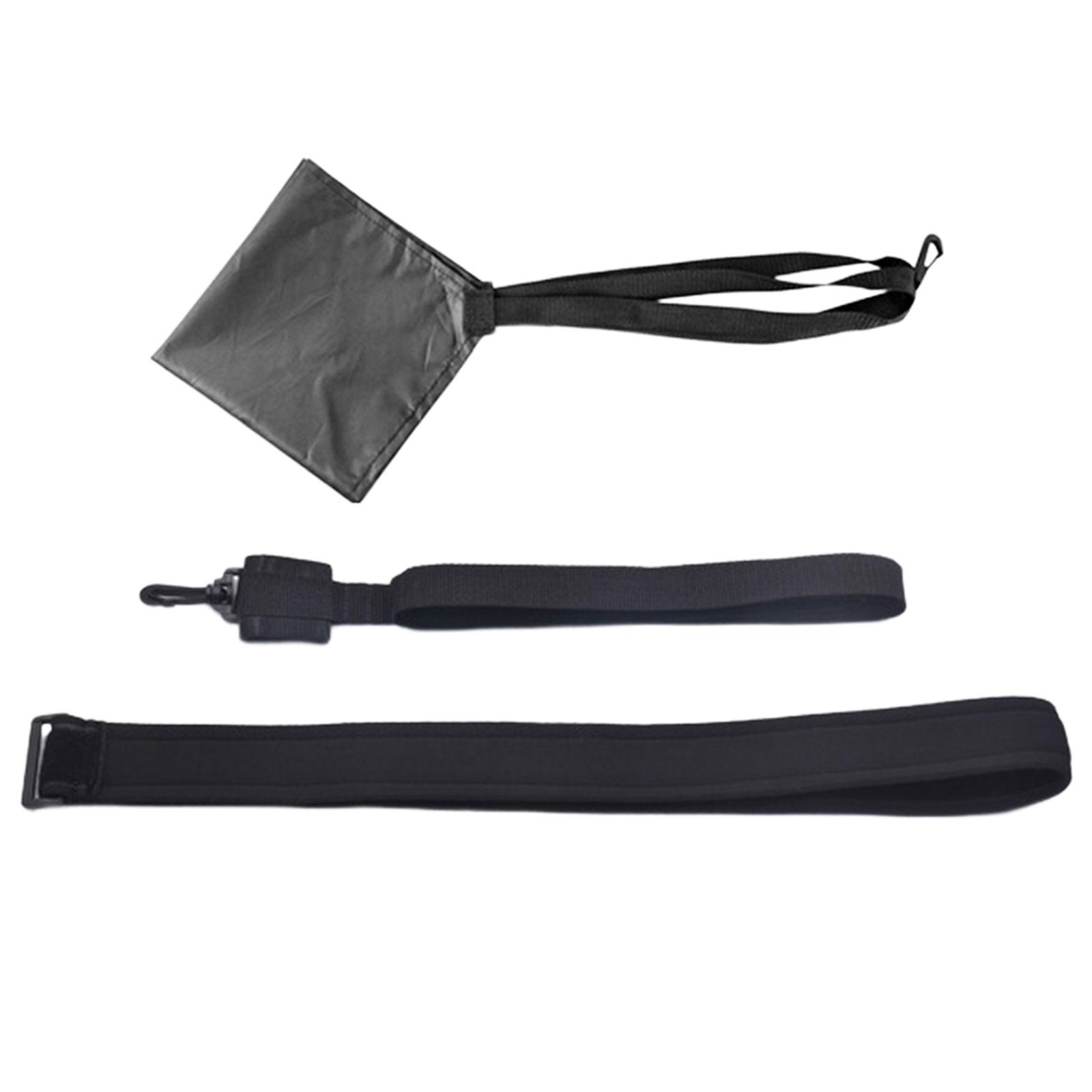 Swimming Resistance Parachute Swim Trainer Device Training Aid for Kids Children 40cm Black