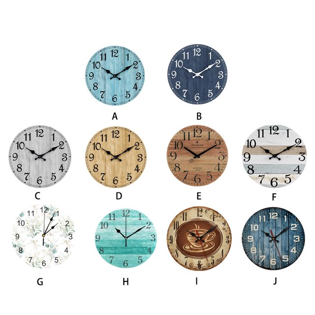 mmirethe Unique Style Round Wall Clock Timeless For Any Space Durable Construction Decorative Wall Clock As Shown type 10 1Set