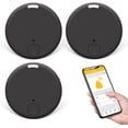 thumbnail image 1 of SkyAuks Mini Étiquette Bluetooth Portable de Suivi GPS Anti-Perte pour iOS/Android, Noire, Lot de 3, 1 of 8