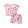 thumbnail image 1 of Kmbangi Vêtements de Loisirs pour Tout-Petits Manches Courtes Col Rond Hauts Shorts, 1 of 9