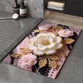 thumbnail image 4 of CaiYueKe Floral Diatomite Bath Mat - Super Absorbent Fast Drying Non Slip Washable Bathroom Rug, Water Absorbing Shower Mat for Toilet Kitchen Laundry Room Entrance Floor Mat, 4 of 7
