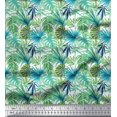 thumbnail image 1 of Soimoi Poly Georgette Fabric Tropical Leaves Printed Craft Fabric by The Yard 42 Inch Wide, 1 of 5
