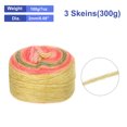 thumbnail image 2 of Unique Bargains 3Pack 100g Gradient Cake Cotton Yarns Soft Rainbow Yarn Mixed Red (300g), 2 of 8